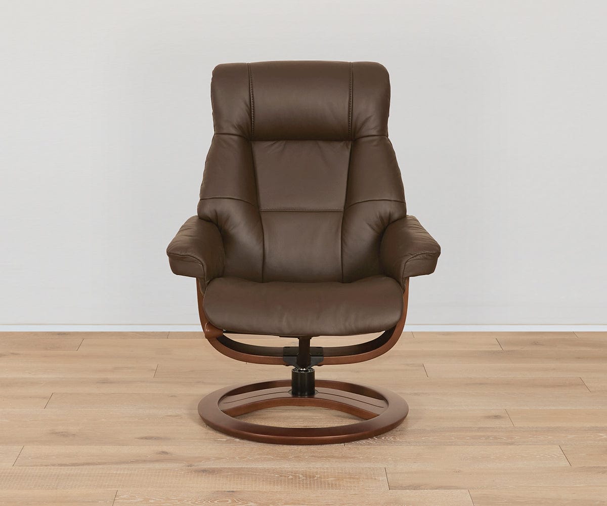 Aksel Leather Recliner & Ottoman