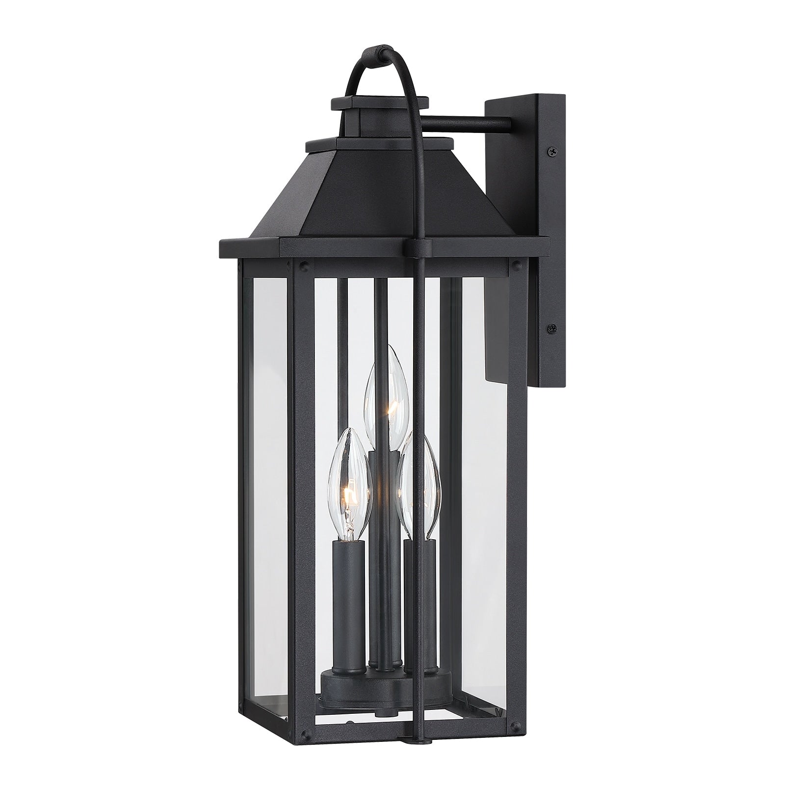 Brits Black Outdoor Wall Lantern Sconce Light