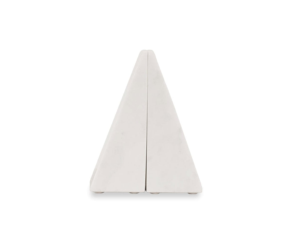 Adia White Marble Bookends