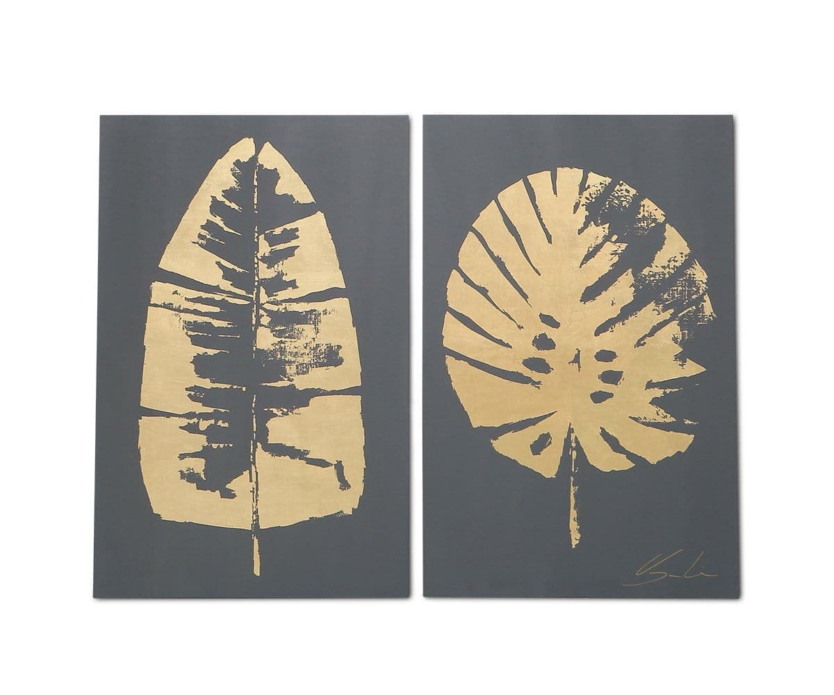 Gold Foliage Graphic Wall Art