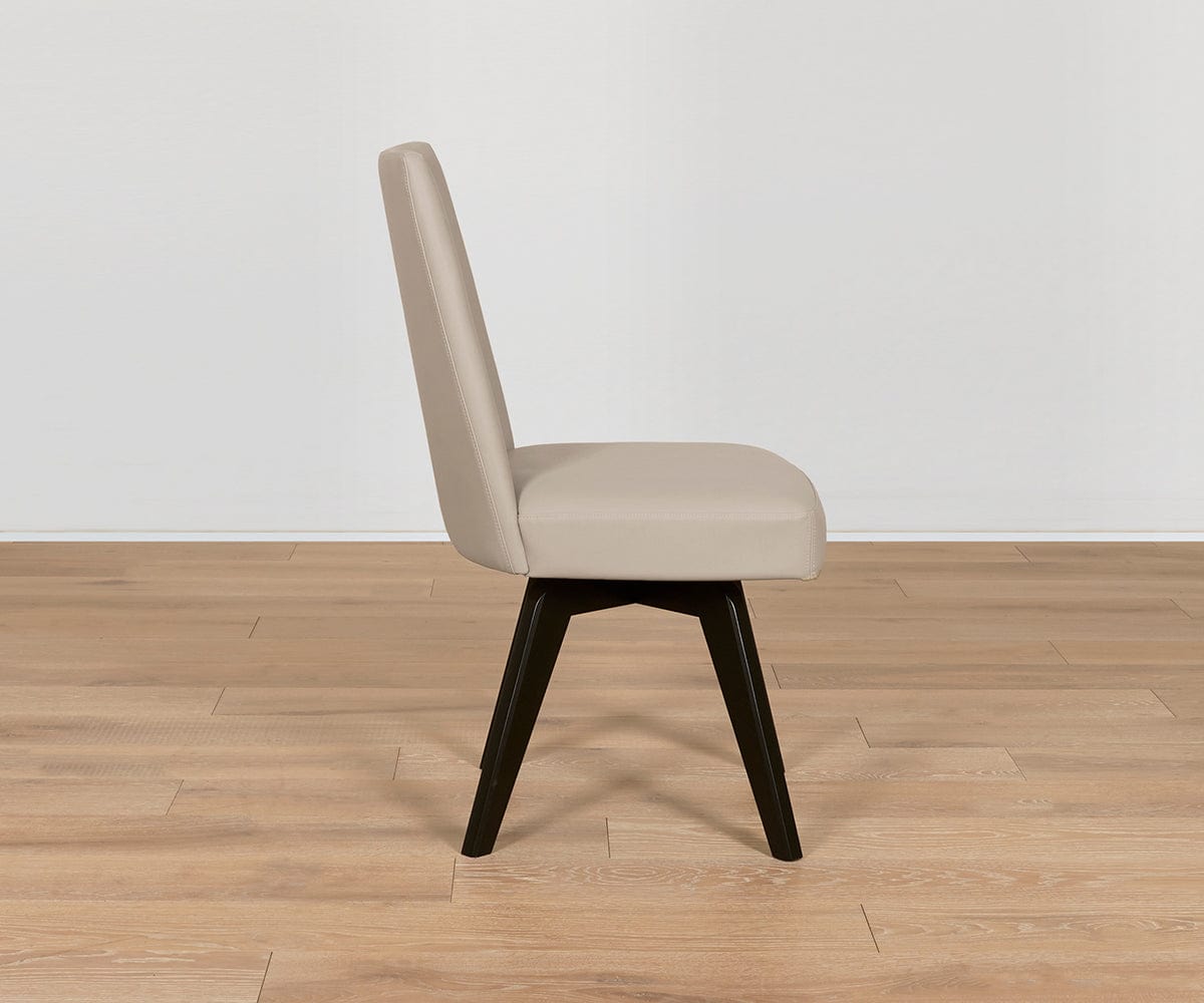 Raynor Leather Swivel Dining Chair