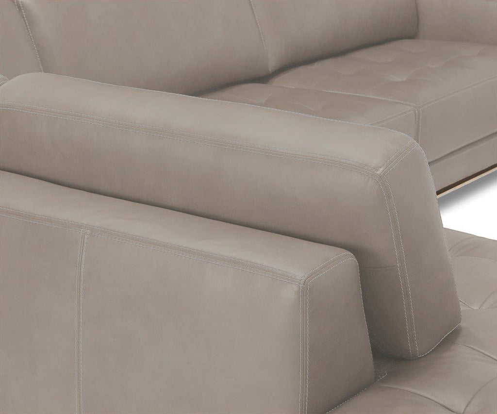 Andreas Leather Left Sectional
