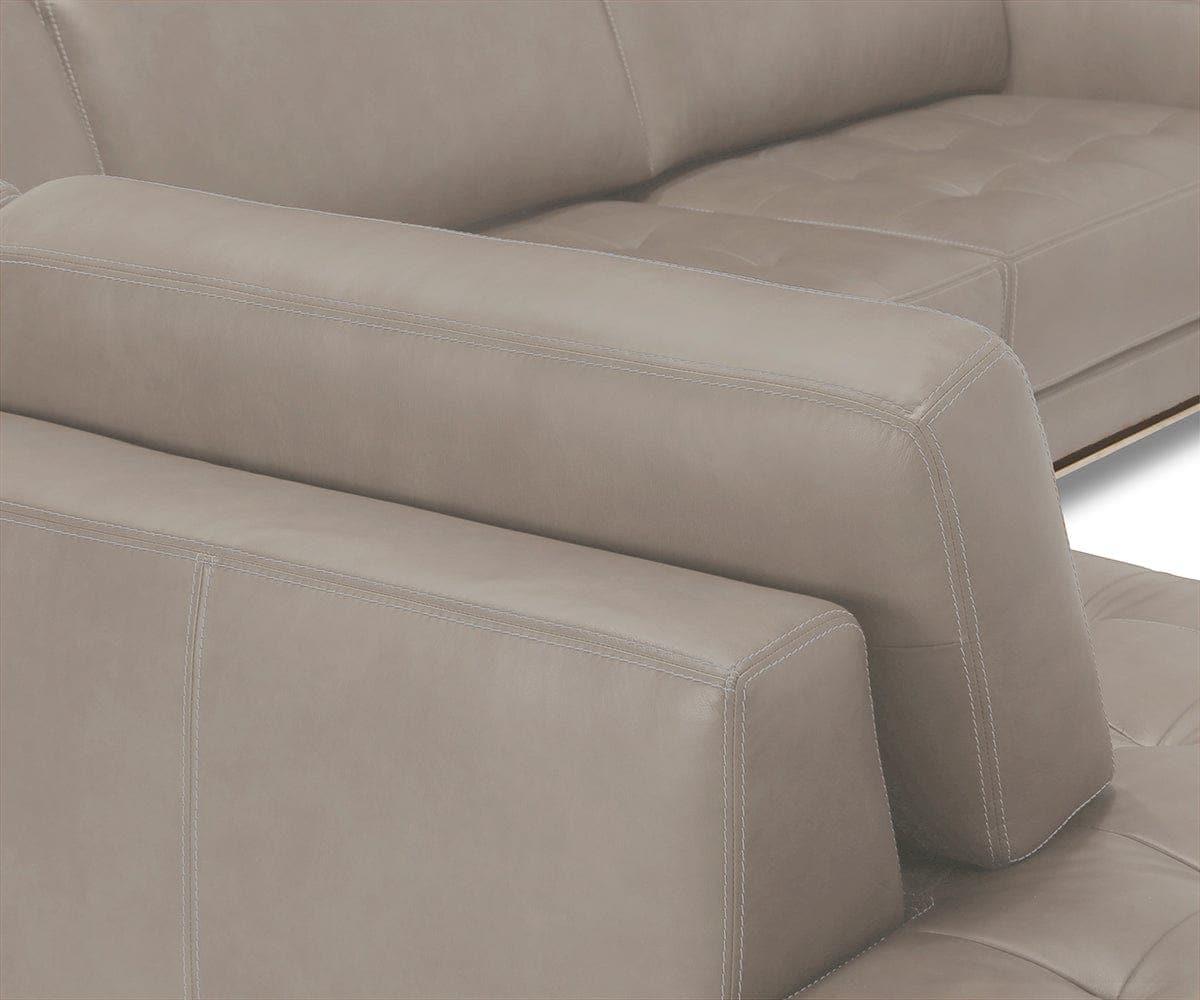 Andreas Leather Left Sectional